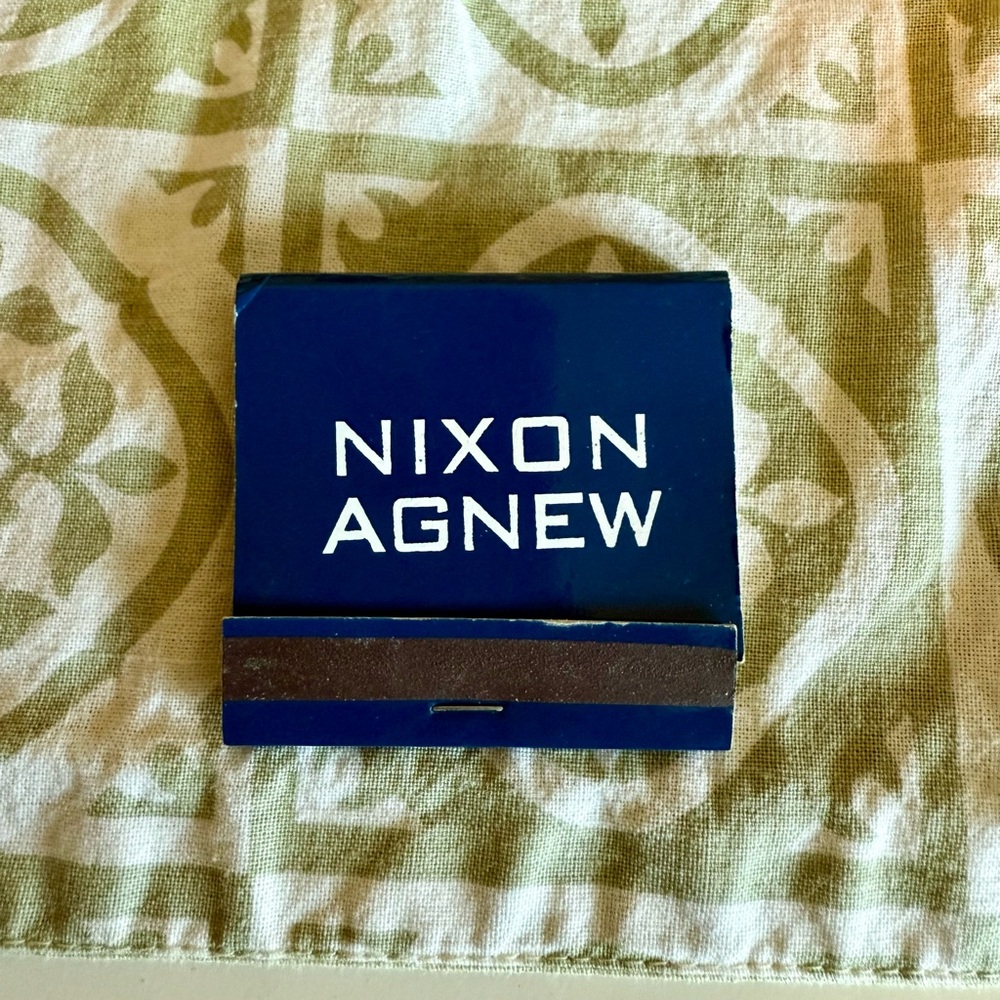 Vintage Nixon Agnew Blue Matchbook